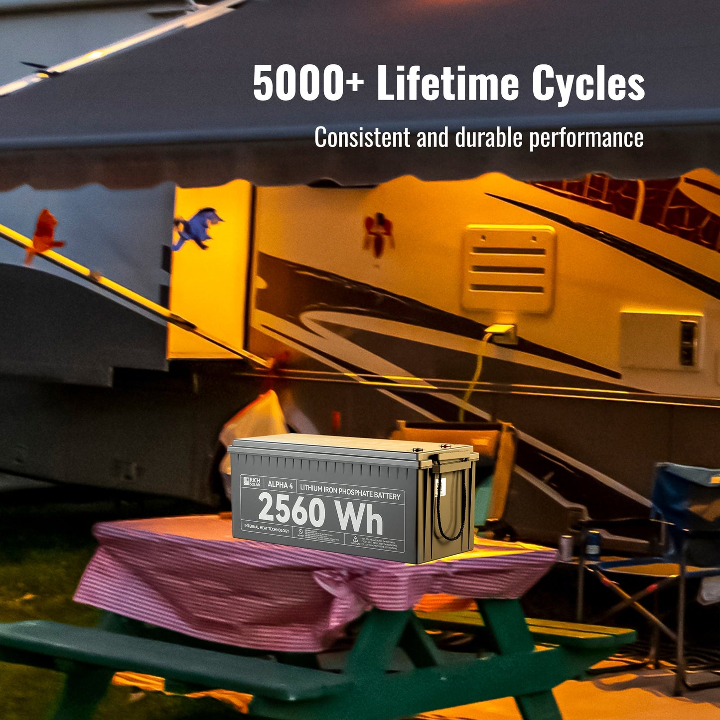 RICH SOLAR ALPHA 4 24V 100Ah LiFePO4 Battery product image 8