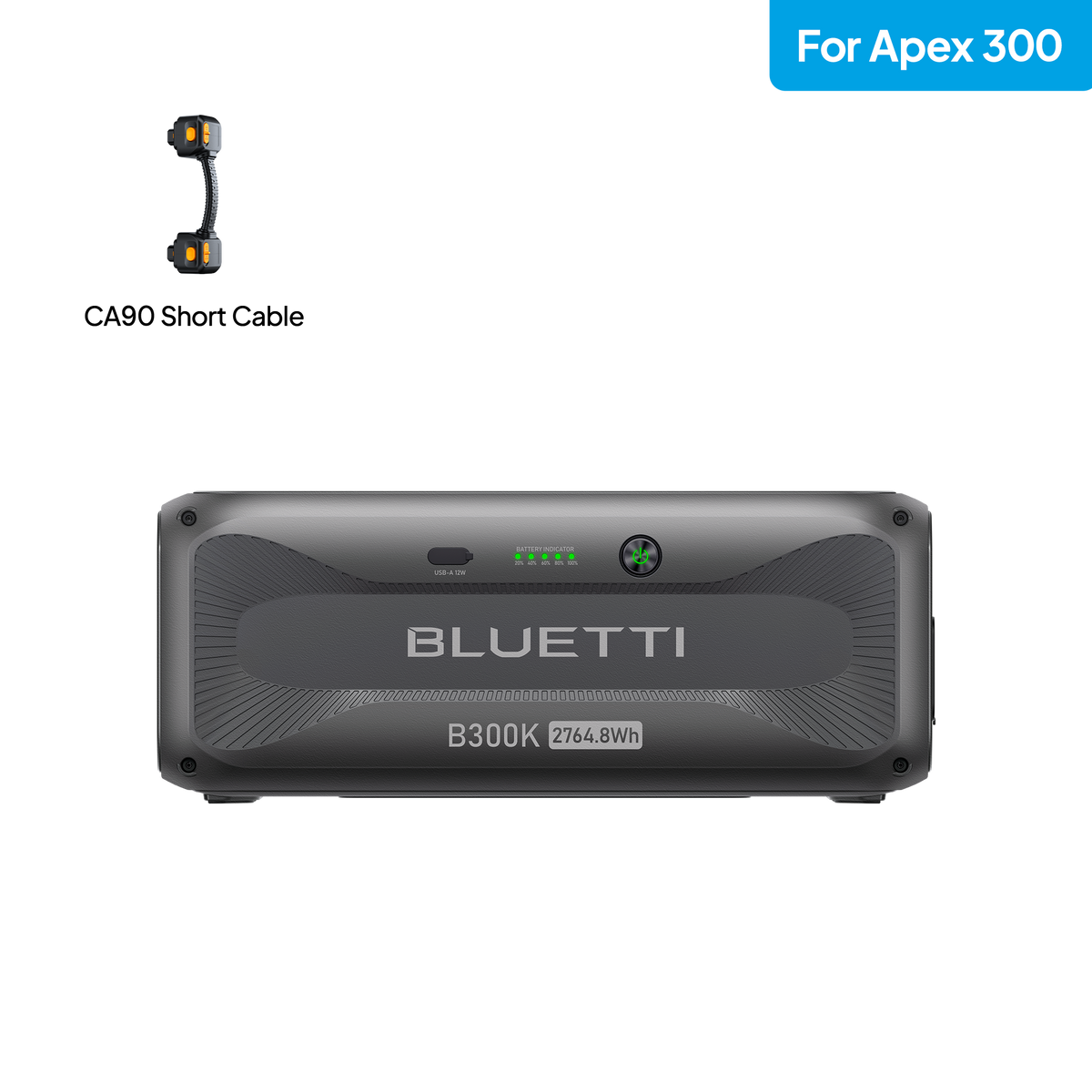BLUETTI B300K2 2,764.8Wh Expansion Battery with CA90 Cable
