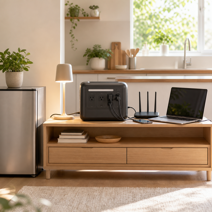 Portable power station sizing guide for comparing appliance watts, startup surge and battery runtime