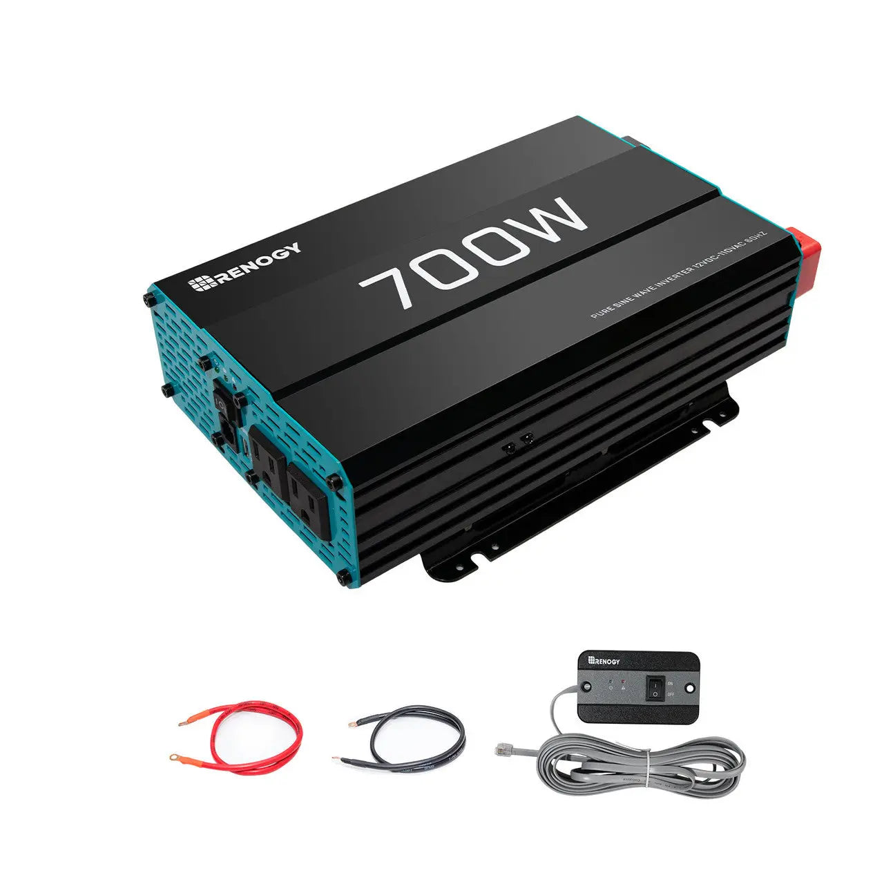 Renogy 700W pure sine wave inverter with cables and remote controller