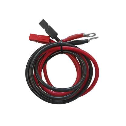 Red and black Renogy 5-foot 6AWG Anderson-to-ring-lug adapter cables, coiled
