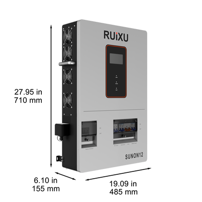 RUiXU SUNON12 12kW inverter left three-quarter view