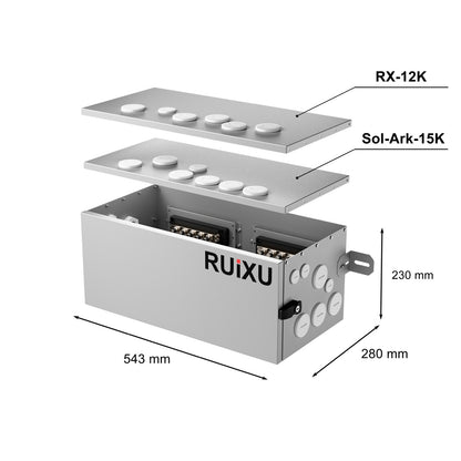 RUiXU RX-CB-US dimensions and RX-12K or Sol-Ark top-plate options