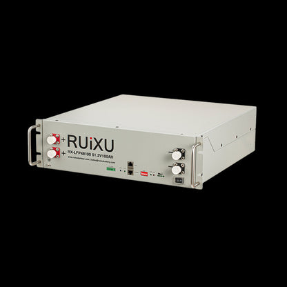 RUiXU RX-LFP48100 server rack battery right three-quarter view