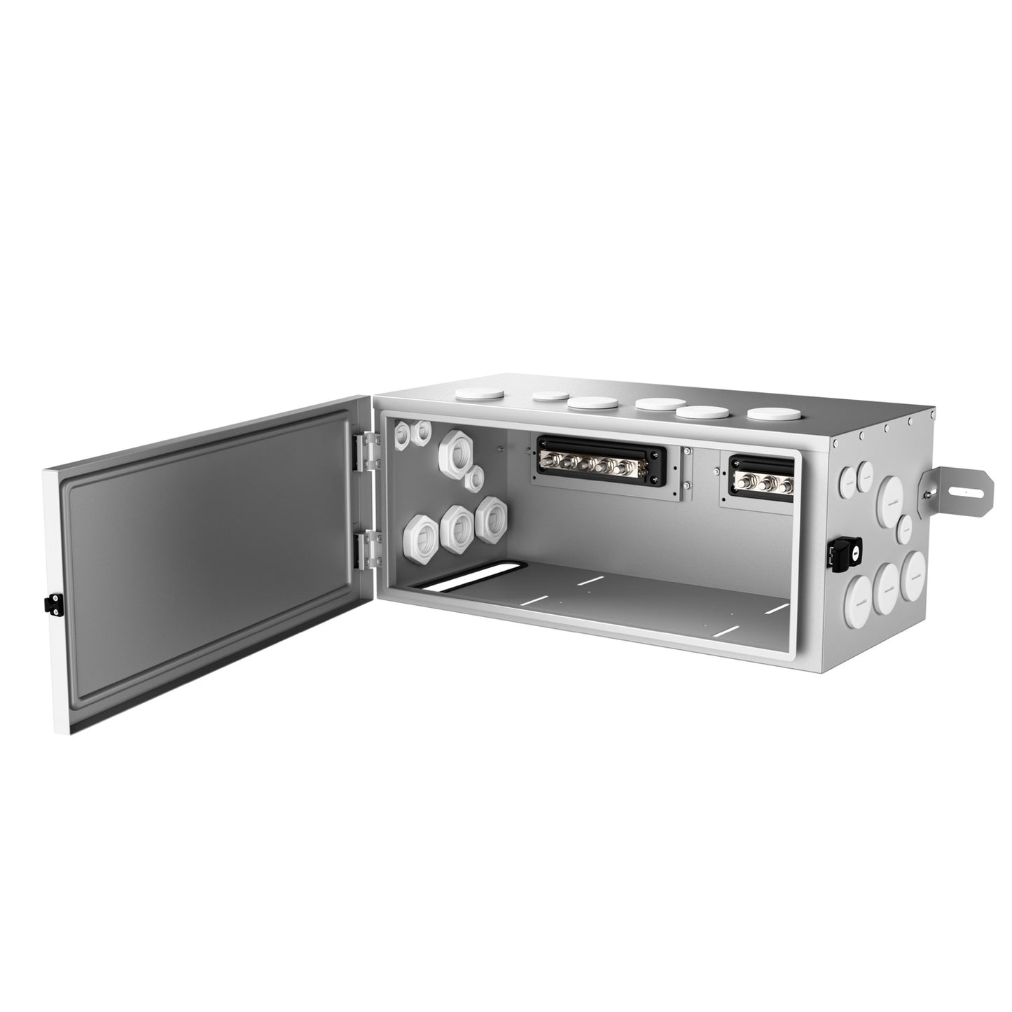 RUiXU RX-CB-US conduit box open-front internal terminal view