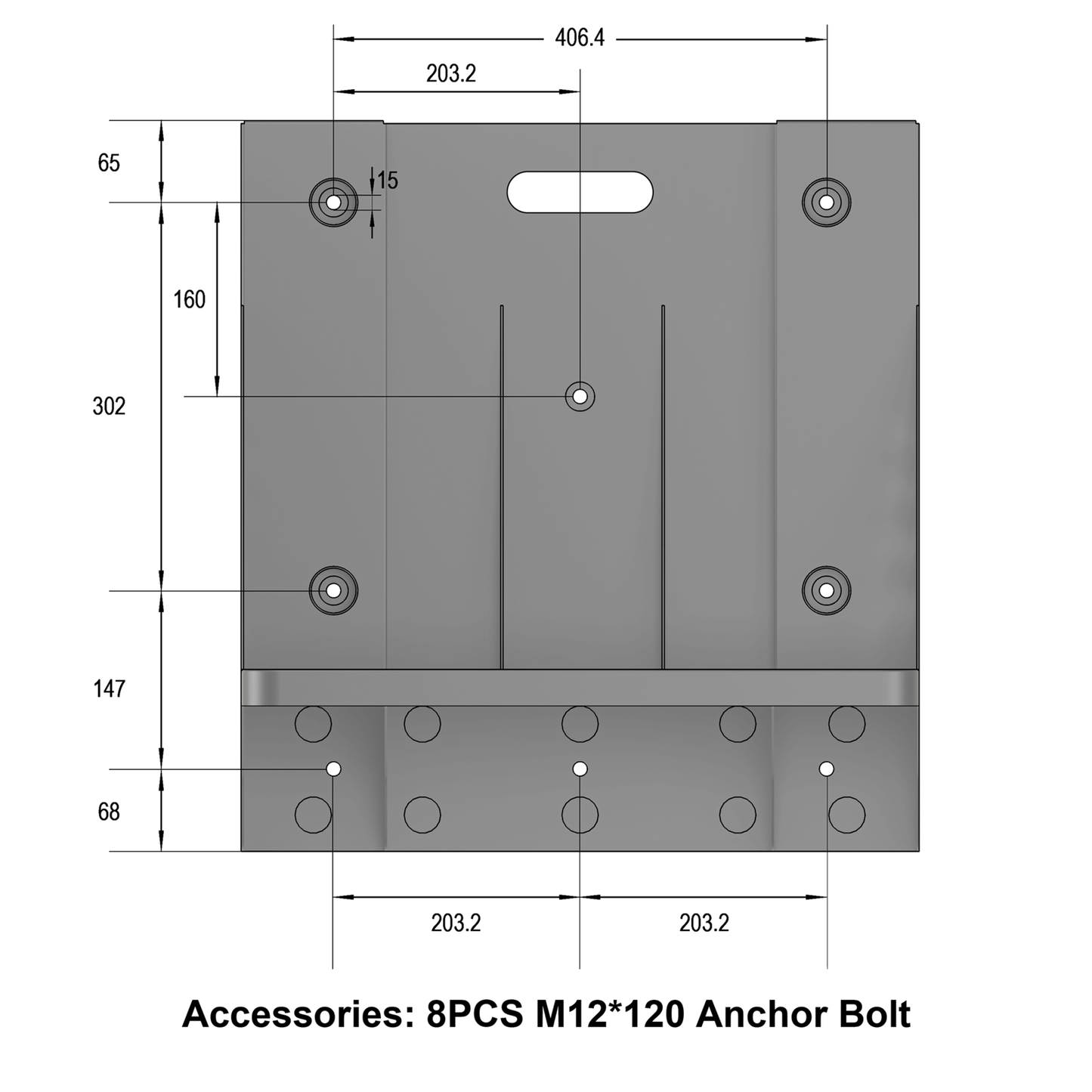 RUiXU RX-WMB wall bracket rear mounting plate