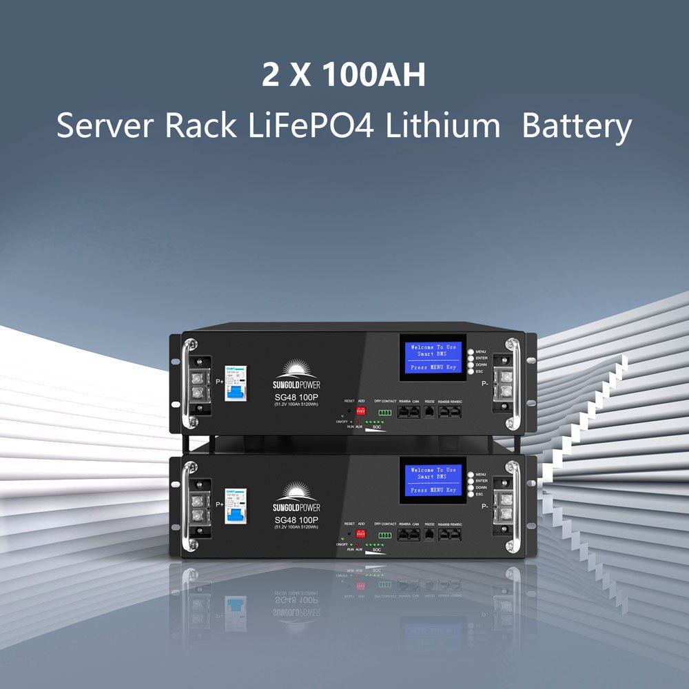 Two included SG48100P batteries totaling 10.24kWh rated storage