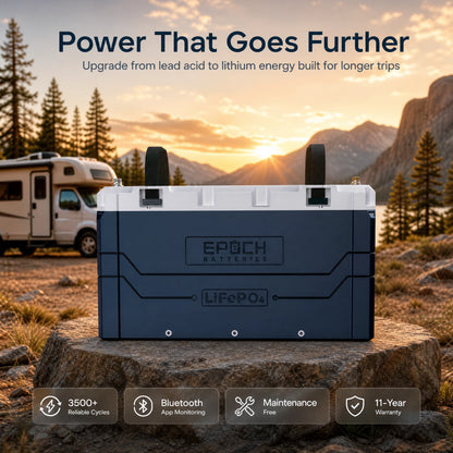 Epoch C12460A long-runtime RV house battery creative