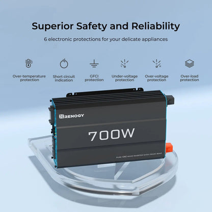 Renogy 700W inverter electronic safety protection diagram