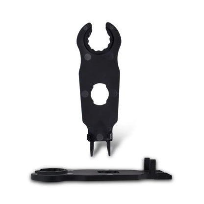 Pair of Renogy solar connector assembly tools shown upright and from the side