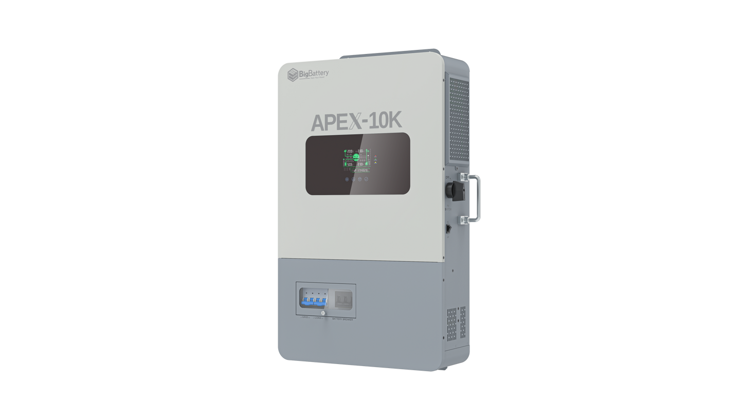BigBattery NEXUS 28.6kWh Off-Grid Battery & Inverter Kit — 2 NEXUS Batteries + 1 APEX-10K Split-Phase Inverter — product detail view