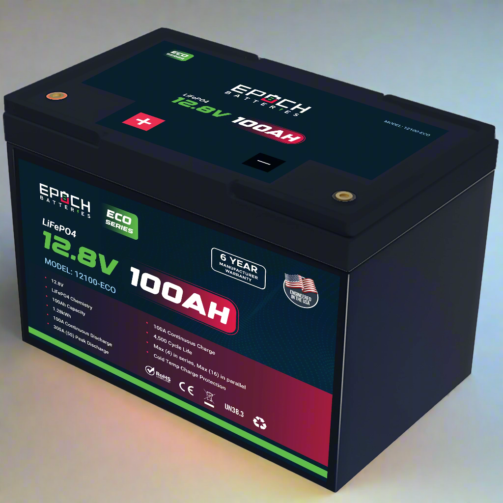 Epoch 12V 100Ah Eco Series LiFePO4 Battery (1.28kWh) - official product image 3