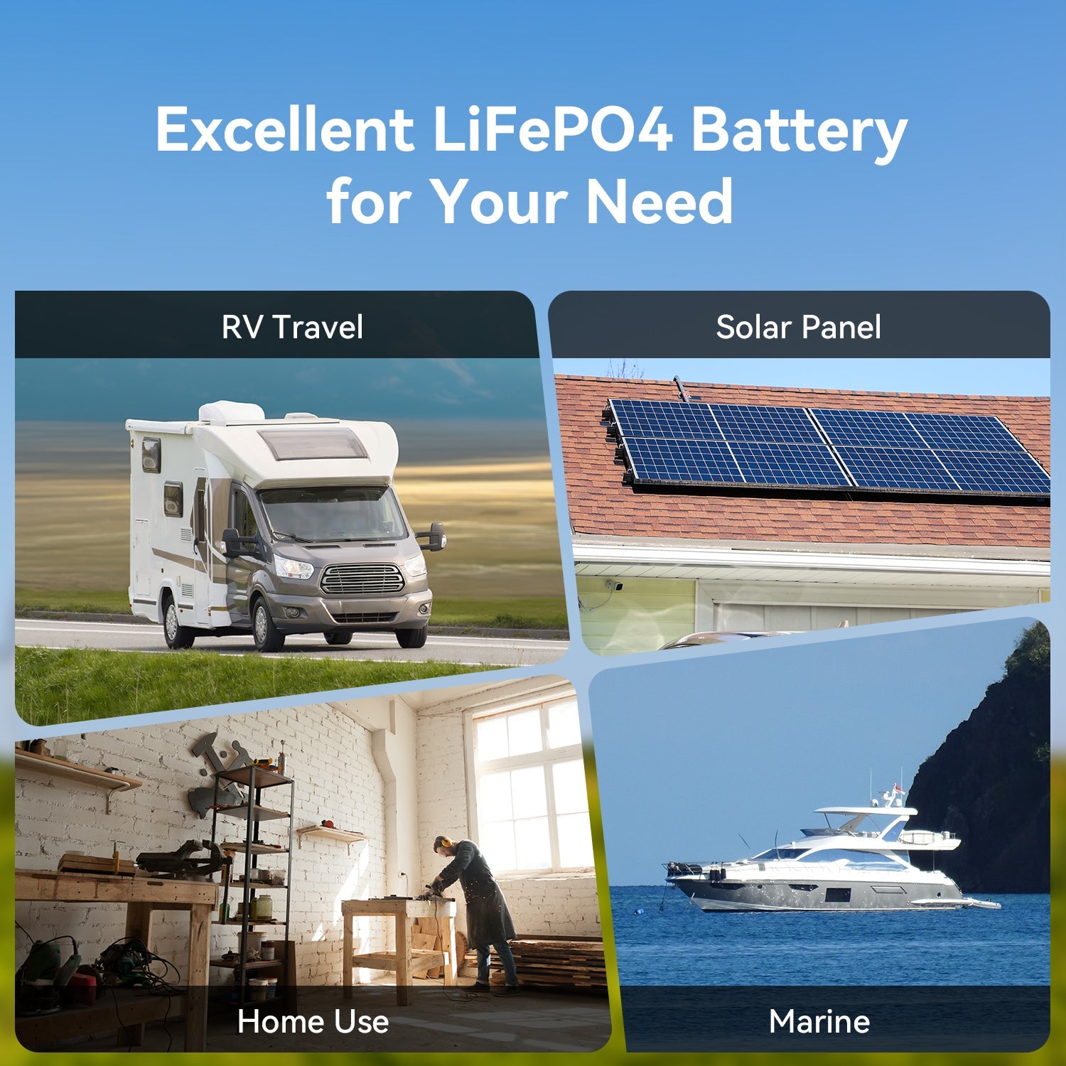 PECRON WB12200 RV home solar and marine applications