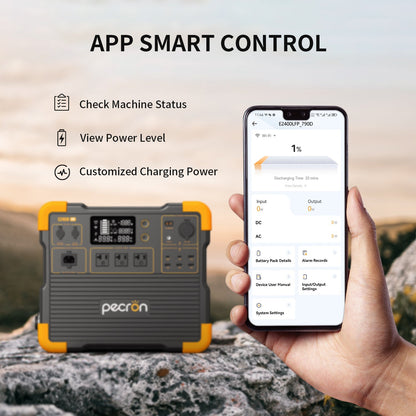 PECRON E2400LFP mobile app controls