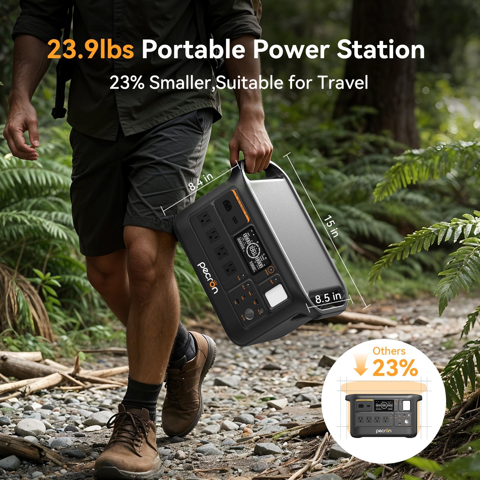 PECRON F1000LFP portable carry design