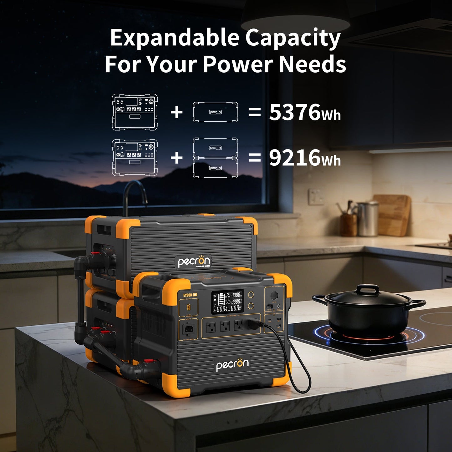 PECRON E1500LFP expansion battery capacity