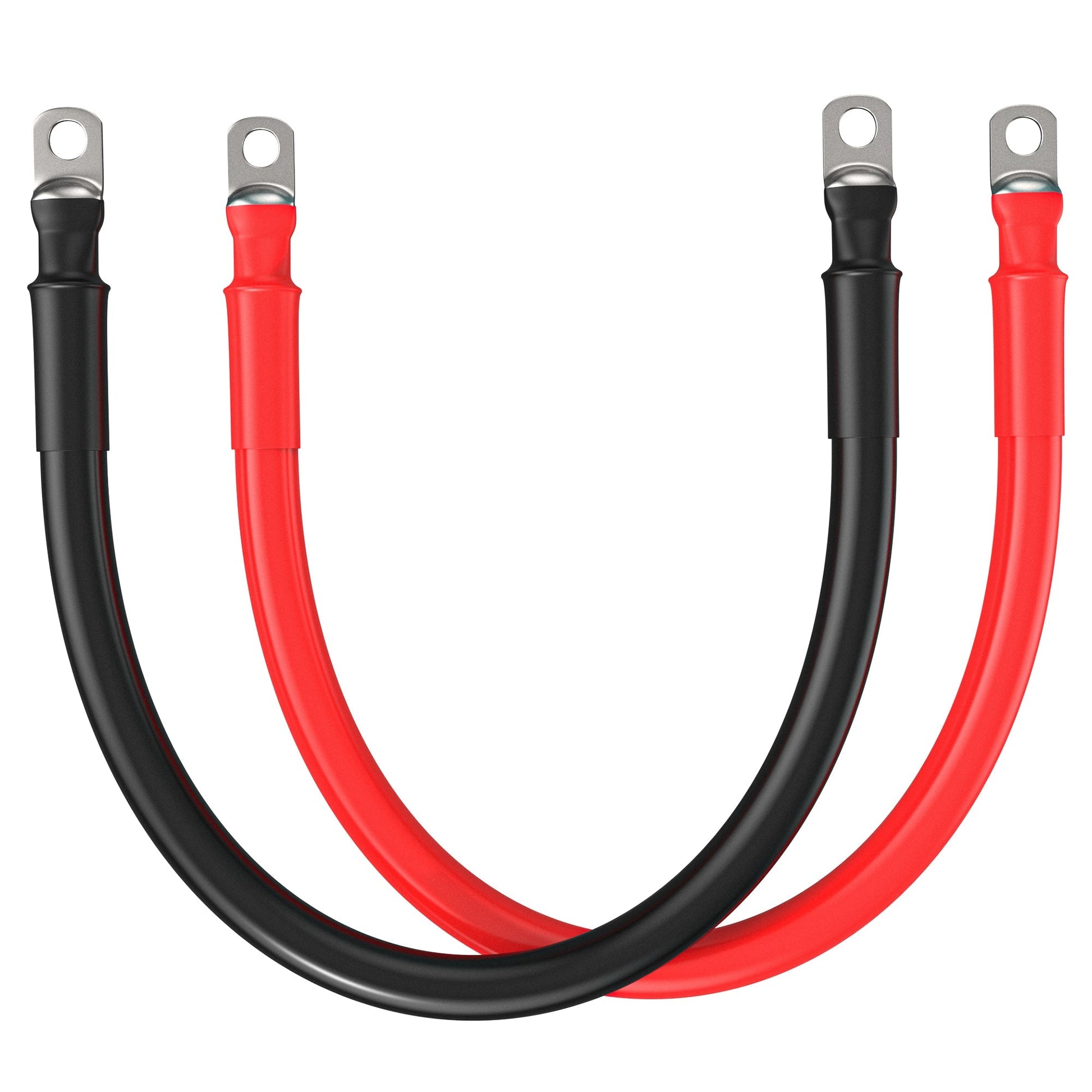 RICH SOLAR 6 Gauge 5/16” Battery Cables Pair of 6AWG Red and Black Pure Copper Inverter Battery Cables with 5/16” Lugs…