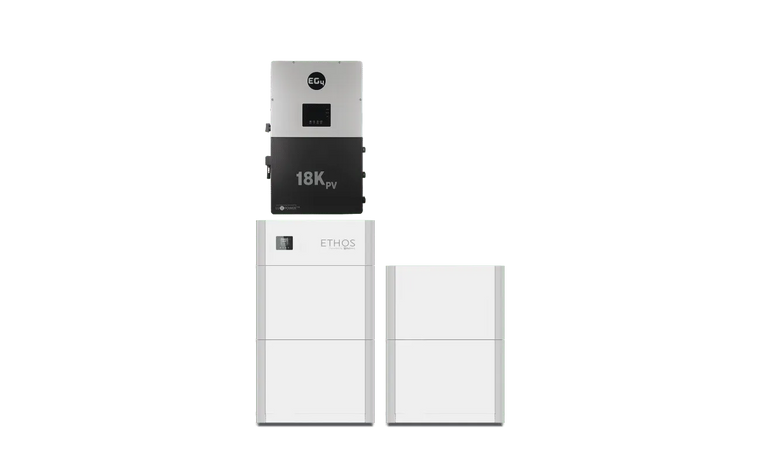 BigBattery ETHOS 20.48kWh Grid-Tied Battery & Inverter Kit — 4 ETHOS Batteries + 1 EG4 18kPV Hybrid Inverter