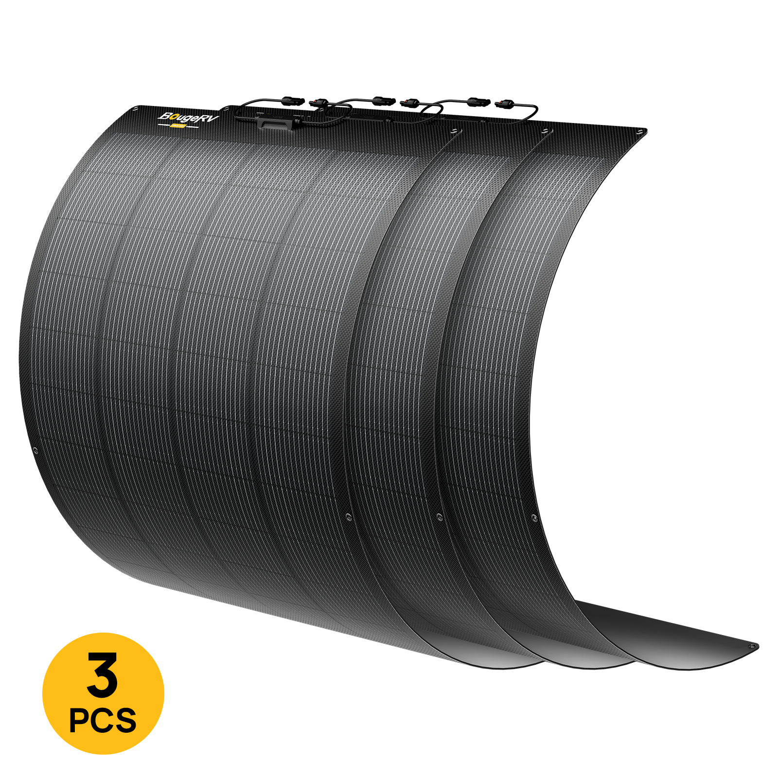 3pcs BougeRV Arch PRO flexible solar panels