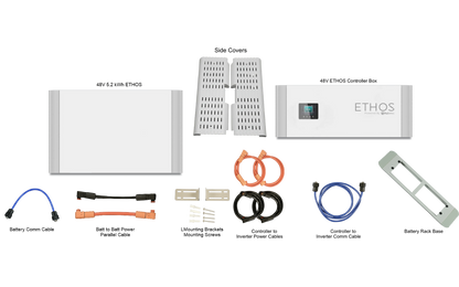 BigBattery ETHOS 10.24kWh Grid-Tied Battery & Inverter Kit — 2 ETHOS Batteries + 1 EG4 FlexBOSS18 Hybrid Inverter — product detail view