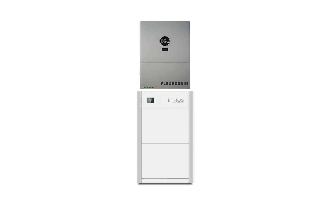 BigBattery ETHOS 30.72kWh Grid-Tied Battery & Inverter Kit — 6 ETHOS Batteries + 1 EG4 FlexBOSS21 Hybrid Inverter — product detail view
