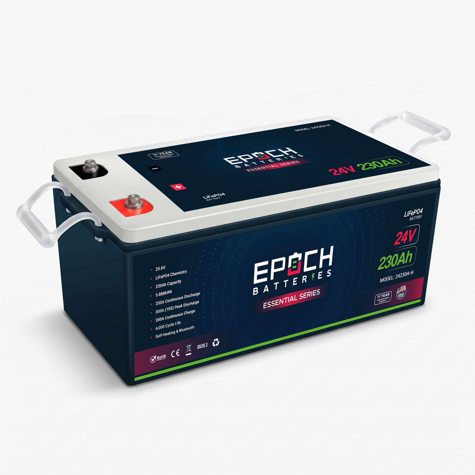 Epoch 24V 230Ah Essential Series LiFePO4 Battery (5.89kWh) - official product image 2