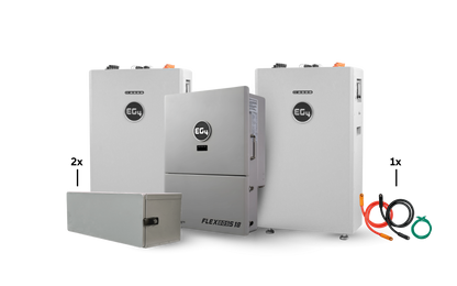 EG4 WallMount 314Ah All-Weather 32kWh Grid-Tied Battery & Inverter Kit — 2 All-Weather WallMount Batteries + 1 FlexBOSS18 Hybrid Inverter — product detail view