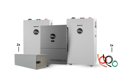 EG4 WallMount 314Ah All-Weather 32kWh Grid-Tied Battery & Inverter Kit — 2 All-Weather WallMount Batteries + 1 FlexBOSS21 Hybrid Inverter — product detail view