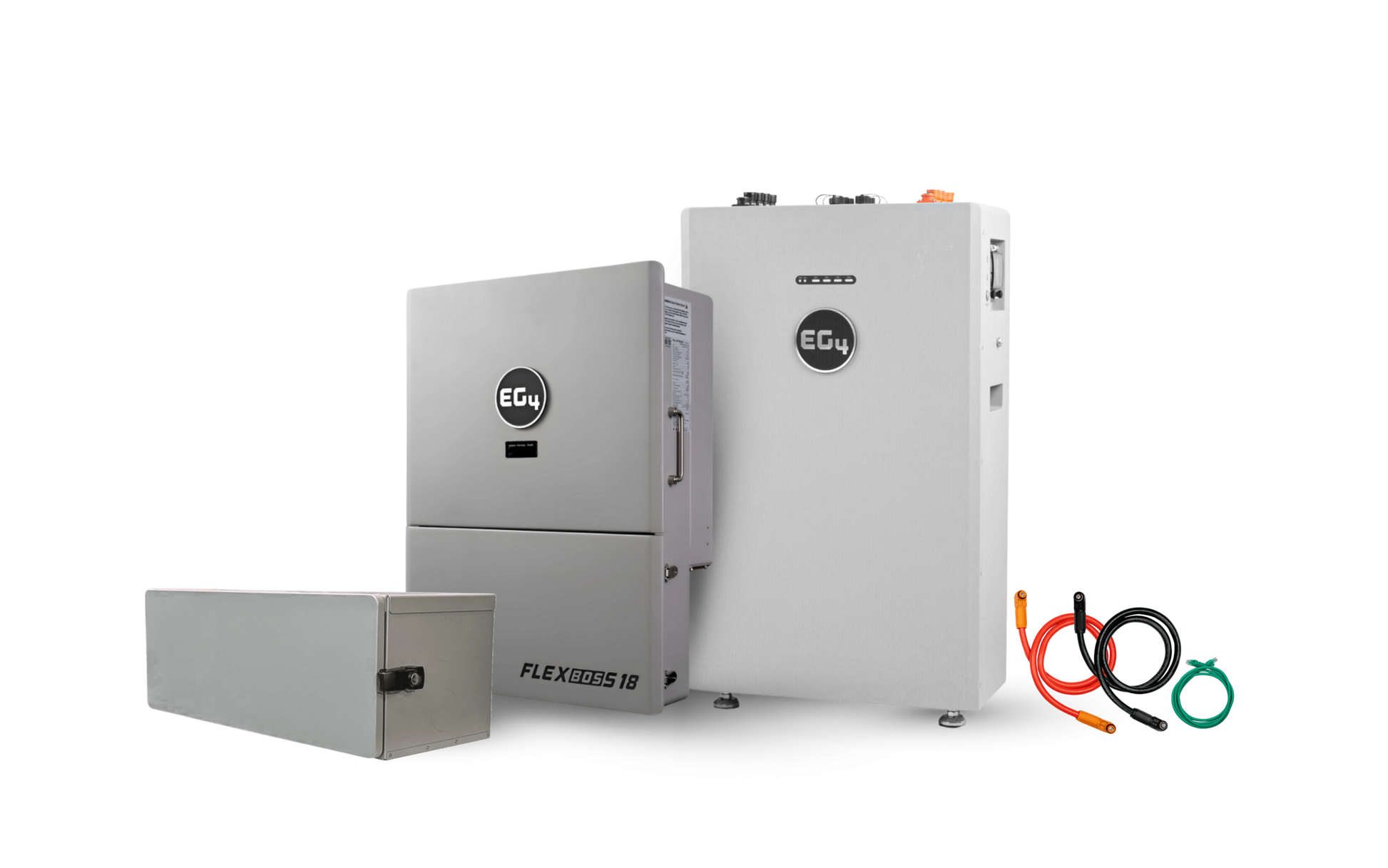 EG4 WallMount 314Ah All-Weather 16kWh Grid-Tied Battery & Inverter Kit — 1 All-Weather WallMount Battery + 1 FlexBOSS18 Hybrid Inverter — product detail view
