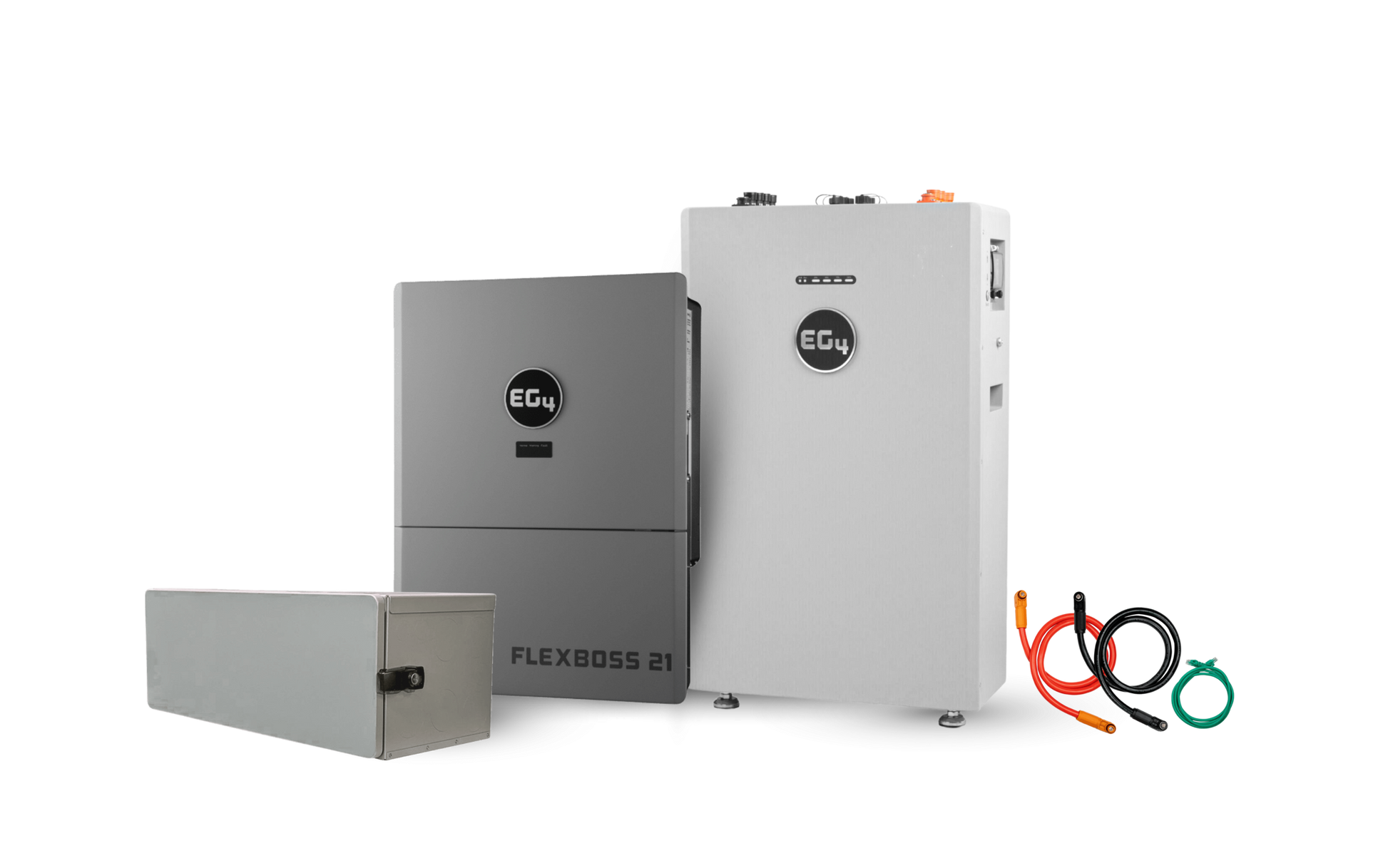 EG4 WallMount 314Ah All-Weather 48kWh Grid-Tied Battery & Inverter Kit — 3 All-Weather WallMount Batteries + 1 FlexBOSS21 Hybrid Inverter — product detail view