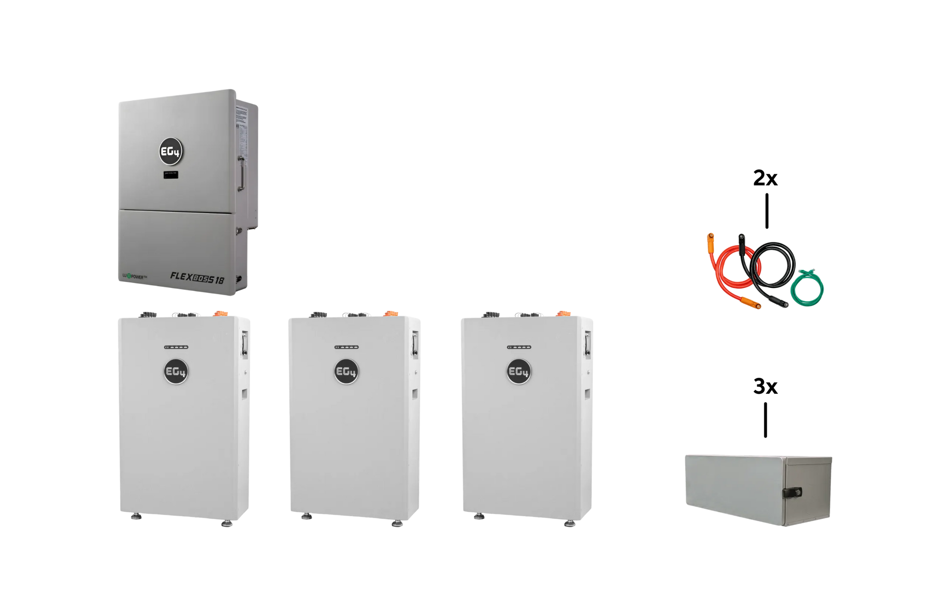 EG4 WallMount AW 48kWh + FlexBOSS18 Kit — complete kit product view