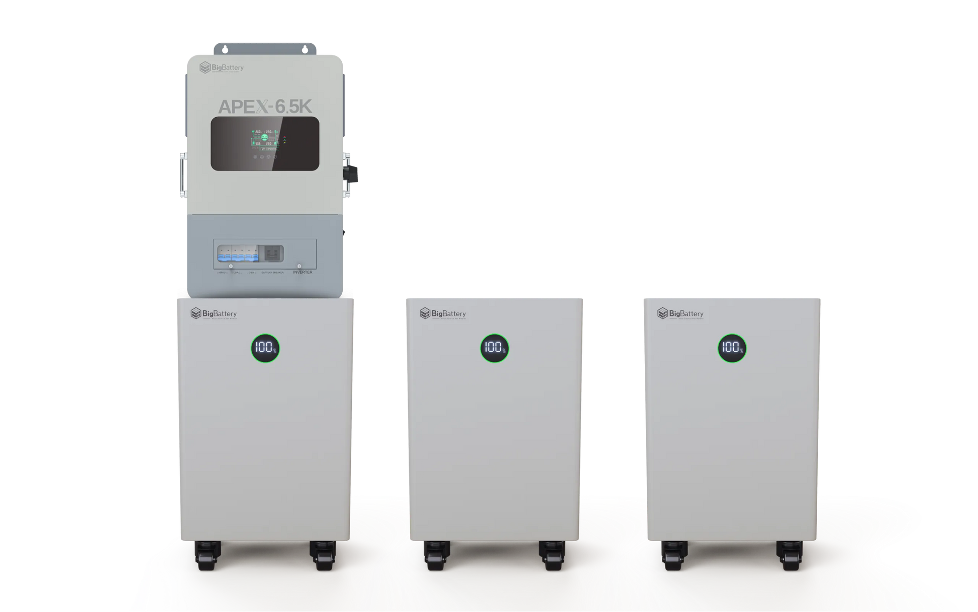 BigBattery NEXUS 42.9kWh + APEX-6.5K Kit — complete kit product view