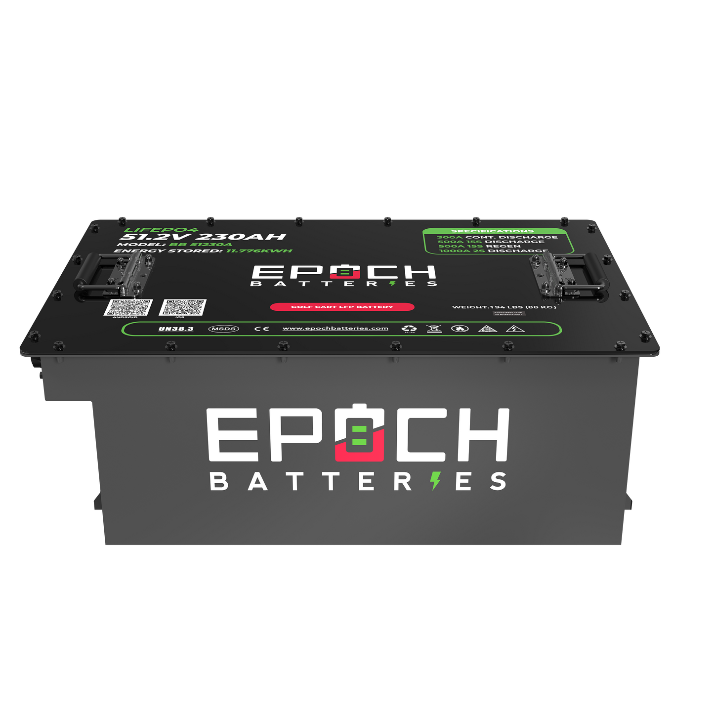 Epoch 48V 230Ah Golf Cart Battery Complete Kit - LiFePO4 - official product image 6