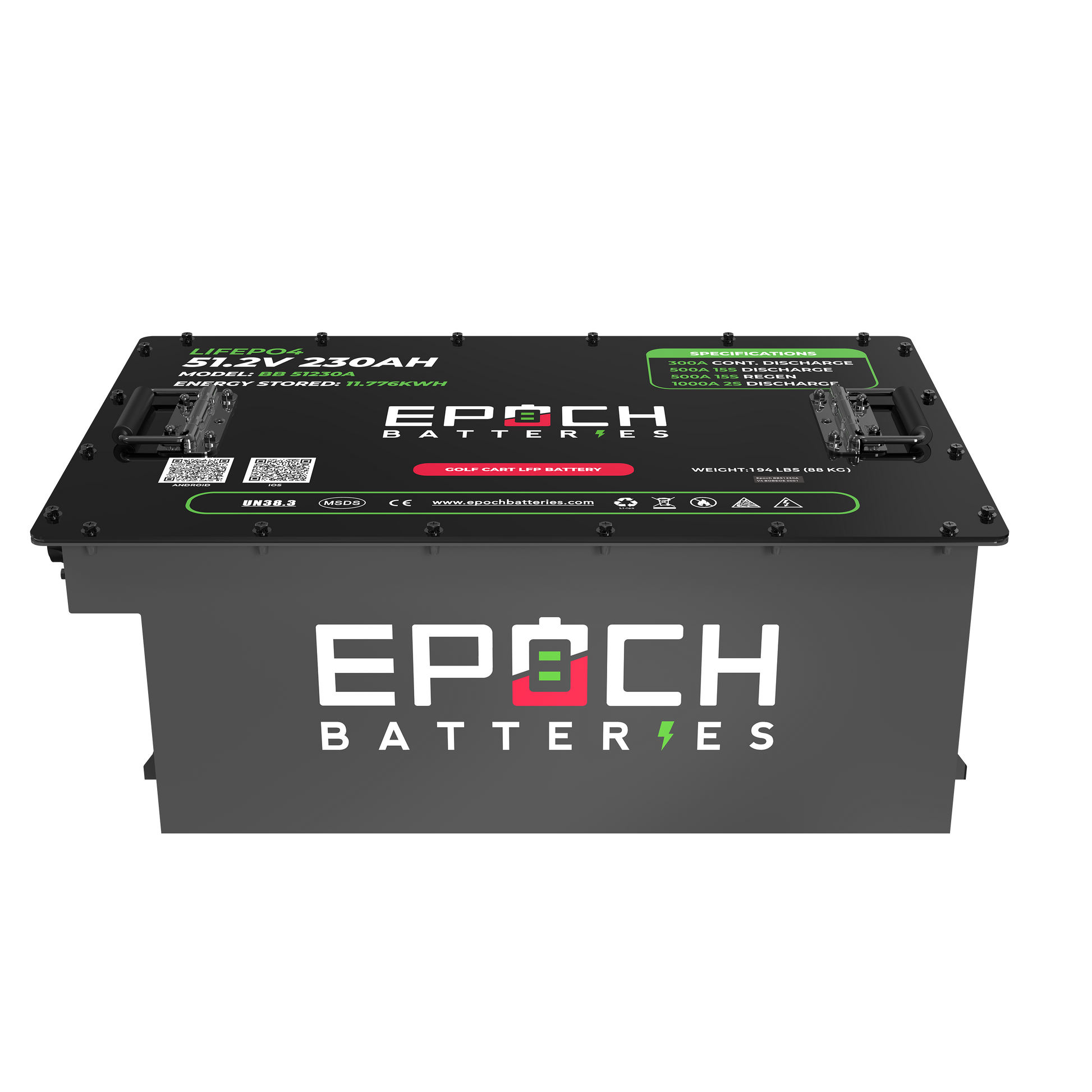 Epoch 48V 230Ah Golf Cart Battery Complete Kit - LiFePO4 - official product image 6