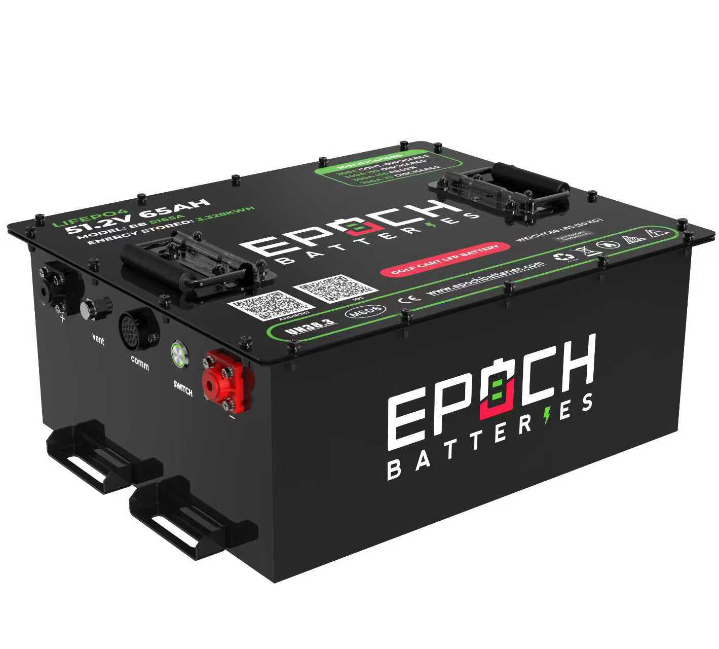 Epoch 48V 65Ah Golf Cart Battery Complete Kit - LiFePO4 - official product image 2