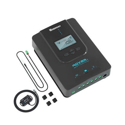 Renogy Rover 20A MPPT controller kit with BT-2 module, sensor, and terminal covers