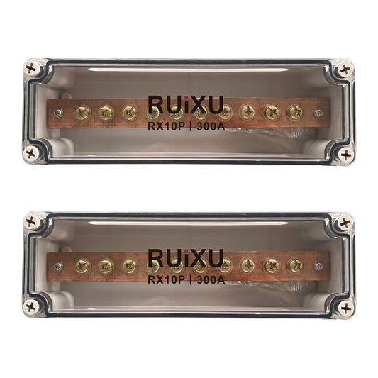 RUiXU RX10P 300A 10-stud busbar pair