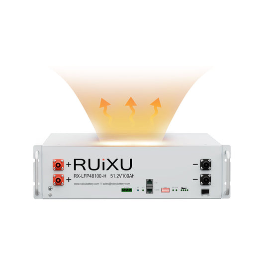 RUiXU RX-LFP48100-H 5.12kWh self-heating LiFePO4 server rack battery