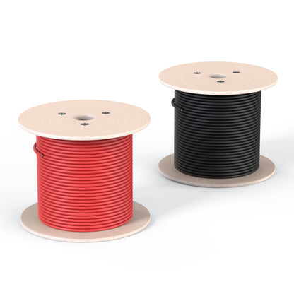 RICH SOLAR red and black 10AWG 600V solar wire on two compact bulk spools
