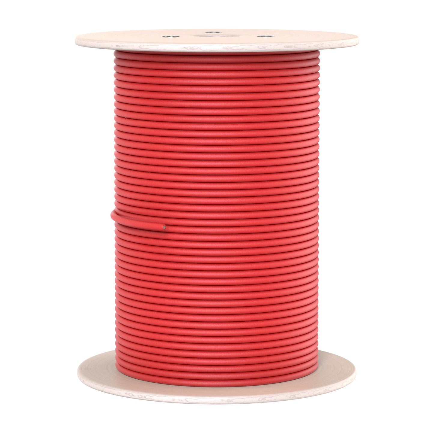 Tall spool of red RICH SOLAR 10AWG 600V solar panel extension wire