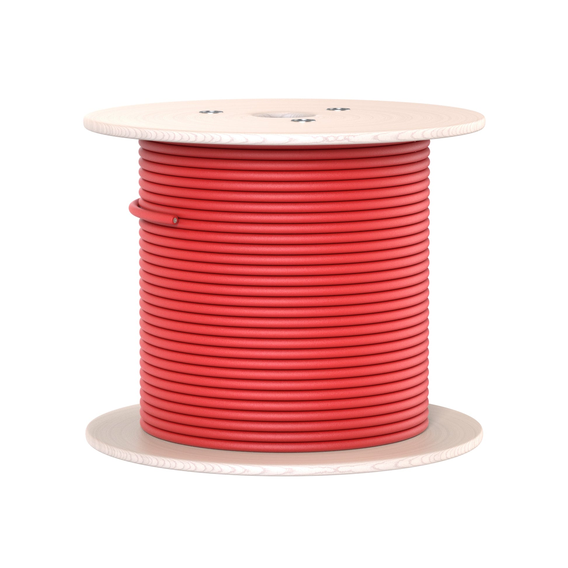 Compact spool of red RICH SOLAR 10AWG 600V solar panel extension wire