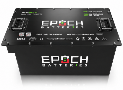 Epoch 70.4V (72V) 105Ah Golf Cart Battery Complete Kit - LiFePO4