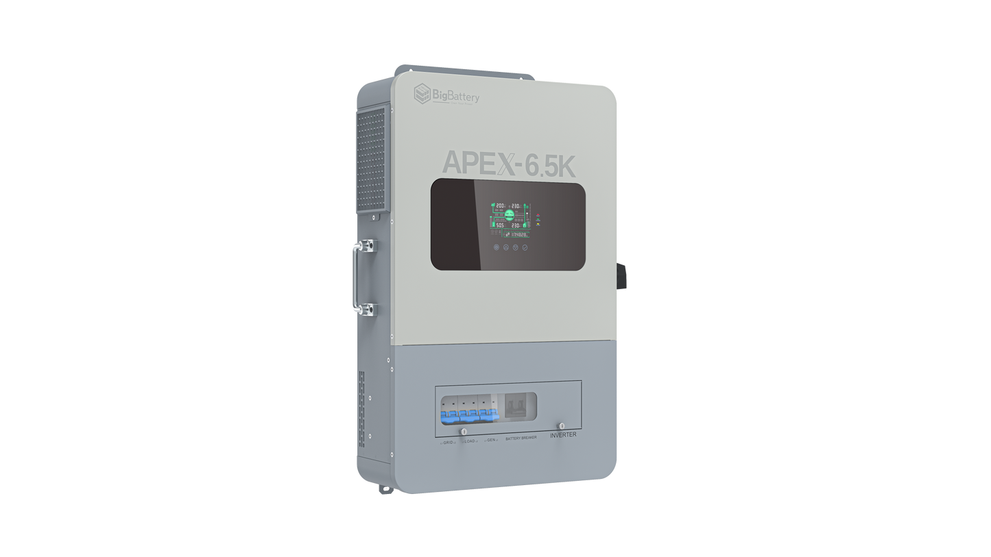 BigBattery NEXUS 14.3kWh Off-Grid Battery & Inverter Kit — 1 NEXUS Battery + 1 APEX-6.5K Split-Phase Inverter — product detail view