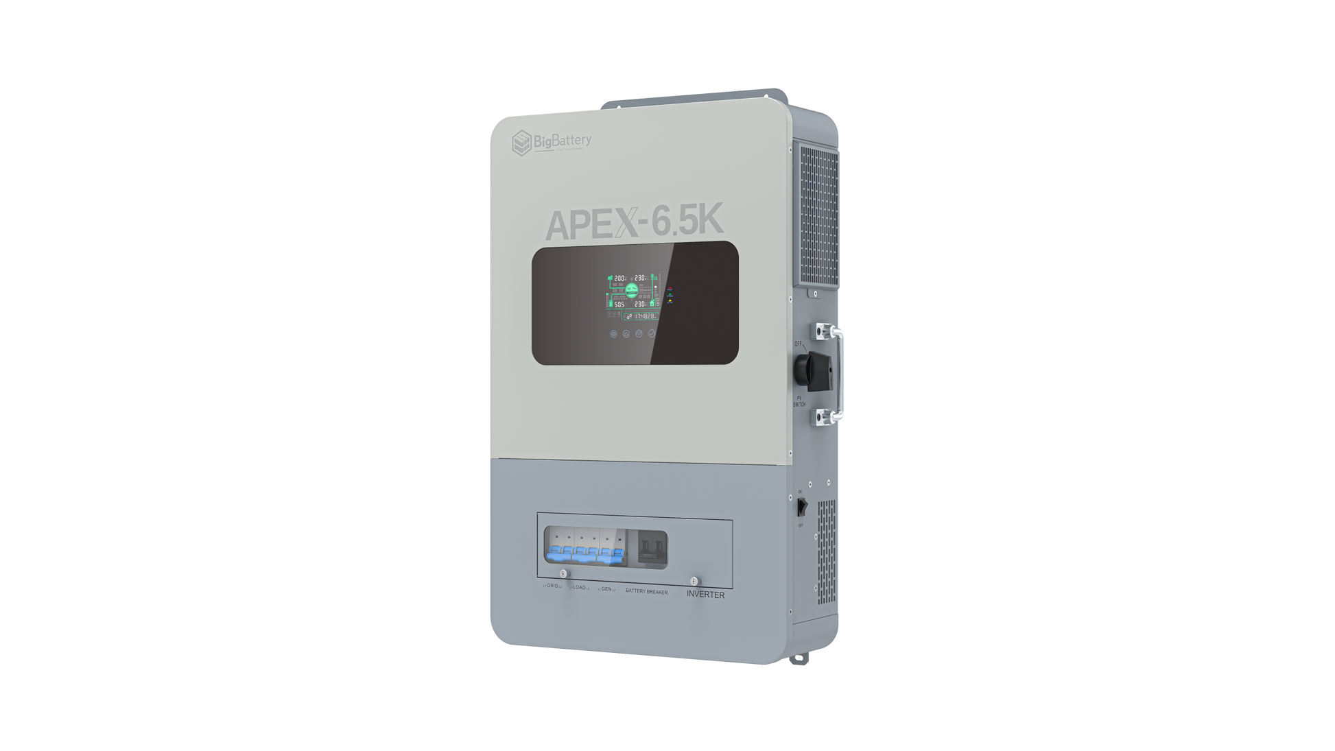 BigBattery NEXUS 14.3kWh Off-Grid Battery & Inverter Kit — 1 NEXUS Battery + 1 APEX-6.5K Split-Phase Inverter — product detail view