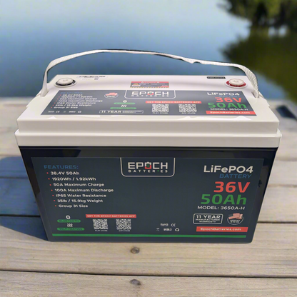 Epoch 36V 50Ah Essential Series LiFePO4 Battery (1.92kWh) - official product image 2