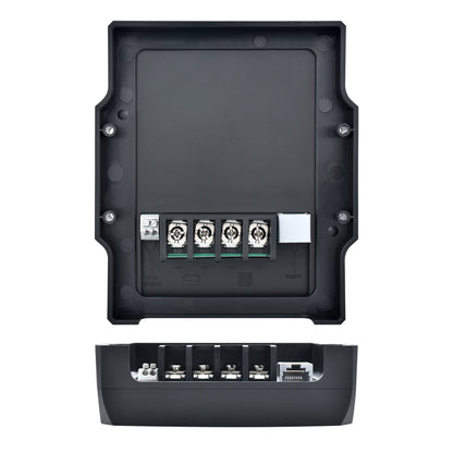 Rear connection terminals of the RICH SOLAR 12V 30A PWM controller with cover removed