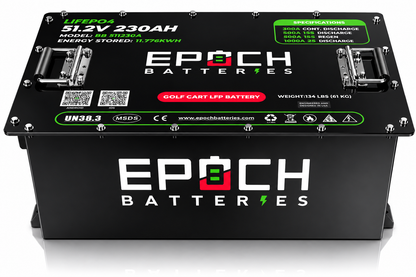 Epoch 48V 230Ah Golf Cart Battery Complete Kit - LiFePO4