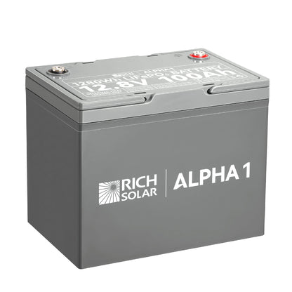 RICH SOLAR ALPHA 1 12V 100Ah LiFePO4 Battery product image 1