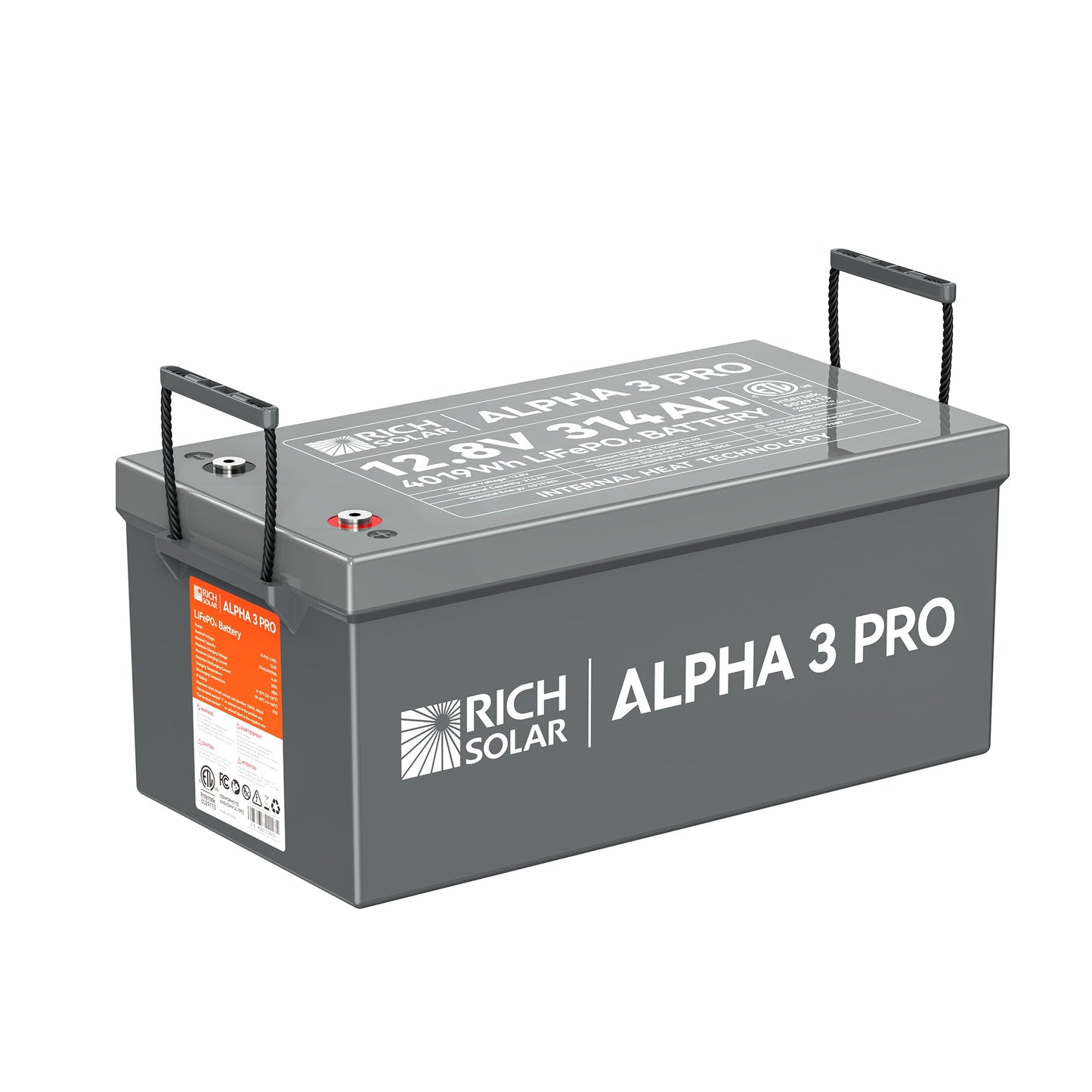 RICH SOLAR ALPHA 3 PRO 12V 314Ah LiFePO4 Battery product image 2