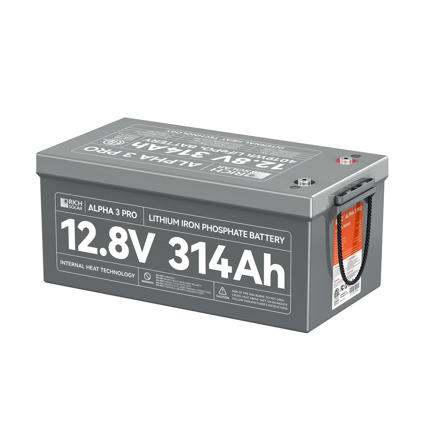 RICH SOLAR ALPHA 3 PRO 12V 314Ah LiFePO4 Battery product image 4